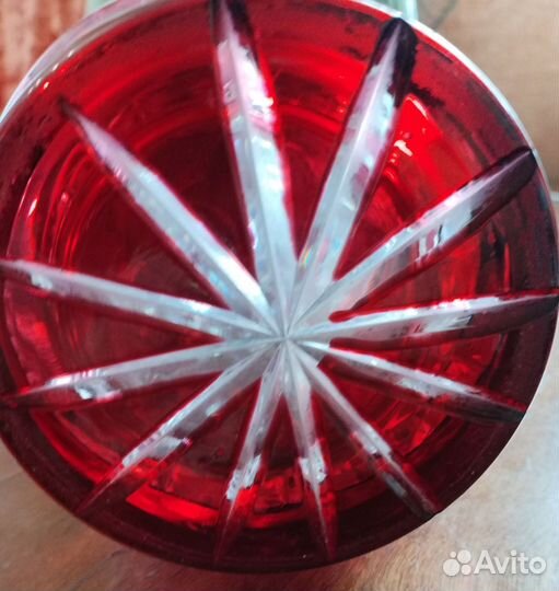 Ваза цветной хрусталь Германия