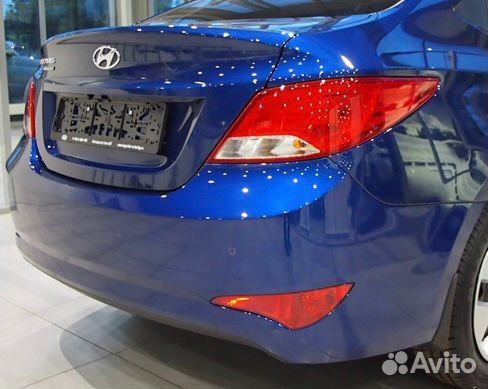 Задний бампер hyundai solaris 2014-2017