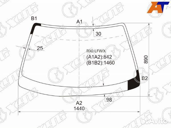 Стекло лобовое toyota mark-II