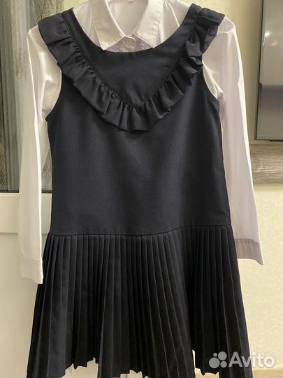 Сарафан синий 128