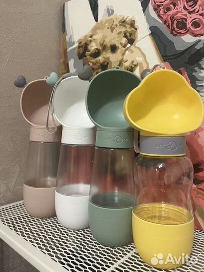 Поилка кормушка для животных дорожная