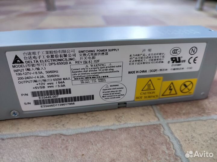 Блок питания Delta Electronics DPS-650QB A ref 02f