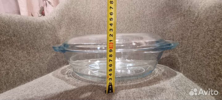 Утятница с крышкой стеклянная