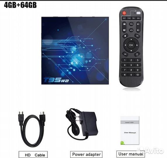 Тв-приставка T95 W2 4/64 GB