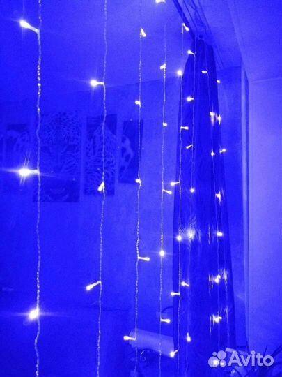 Гирлянда занавес штора новогодняя