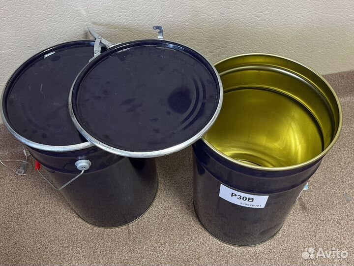 Ведро металиическое с крышкой и фиксатором 25 л