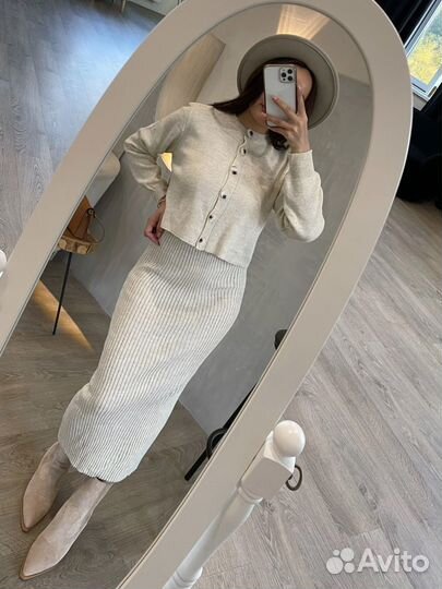 Костюм двойка платье и кардиган