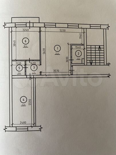 3-к. квартира, 58,2 м², 4/5 эт.