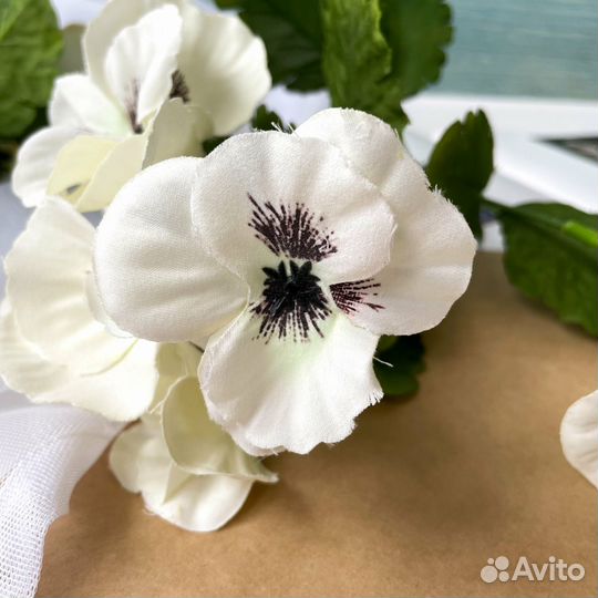 Цветы искусственные, анютины глазки, 26 см