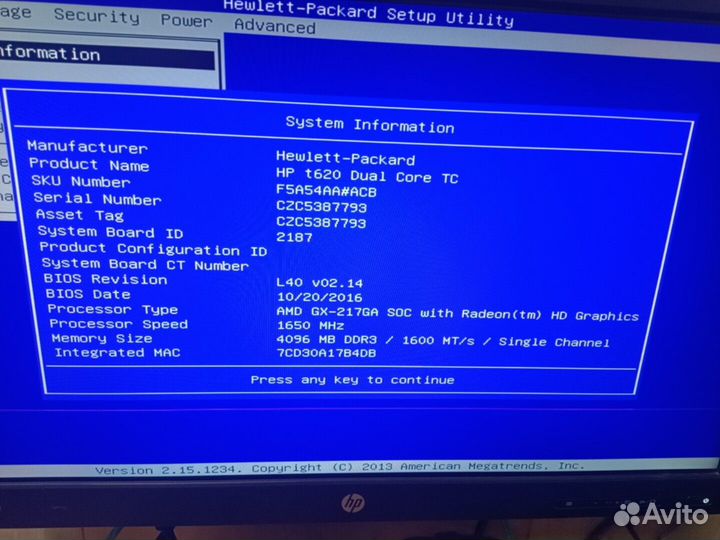 Рабочая станция HP t620 AMD GX-420ca 4Gb 16Gb SSD