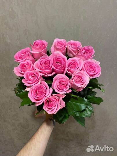 Букеты от 15 роз. Свежие розы от теплицы