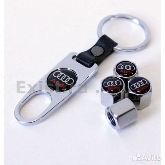 Брелок + колпачек ниппеля 4 шт. audi