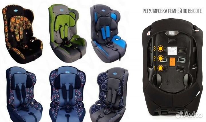 Детские автокресла 1-12 лет,9-36кг новые
