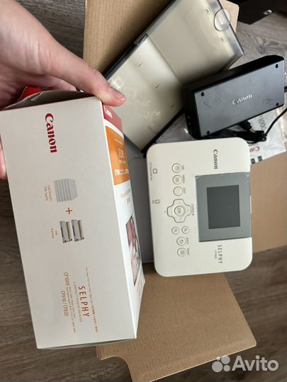 Фотопринтер canon selphy CP1000+комплект новый