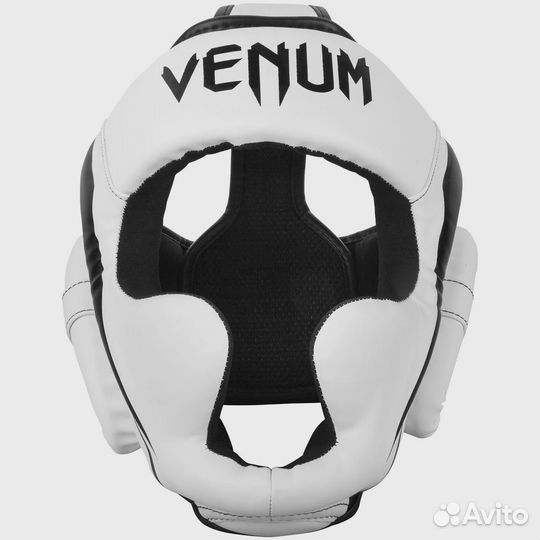 Боксерский шлем Venum Elite белый/черный