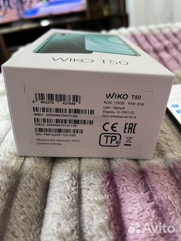 Wiko T50, 6/128 ГБ объявление продам