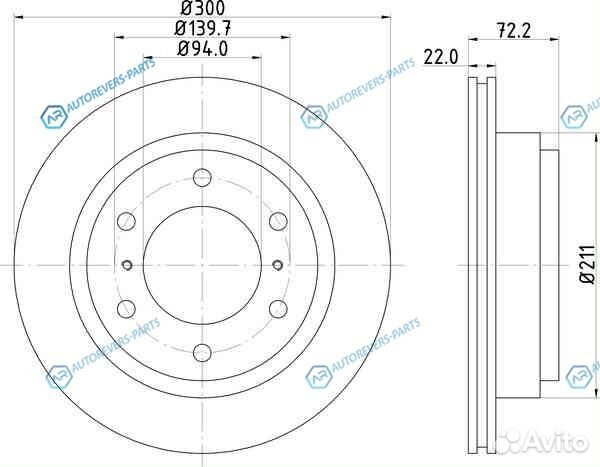 ND3022K Диск тормозной зад