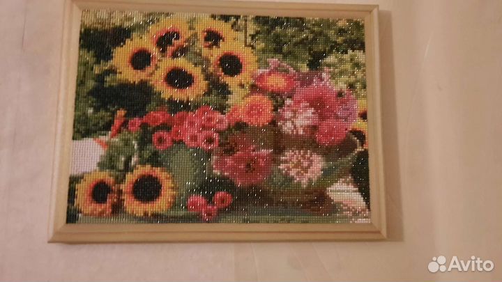 Картины по номерам раскрашенная (алм. мозайка)