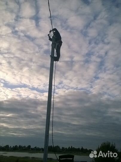 Электрик. Подключение электричества на столбе лэп