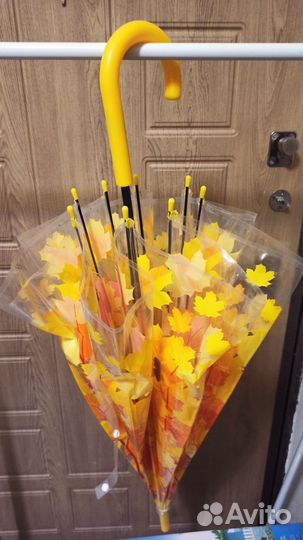 Зонт трость прозрачный полуавтомат