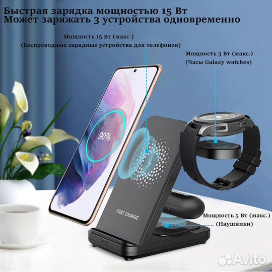 Беспроводная зарядка для Samsung