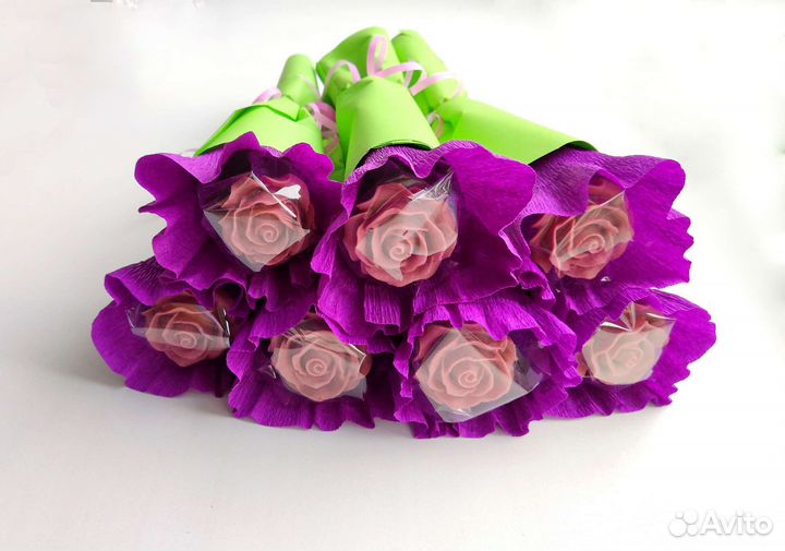 Цветы из шоколада