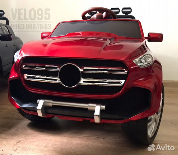 Электромобиль Мерседес Пикап бордовый