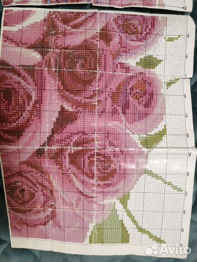 Схема розы и кольца вышивка крестиком