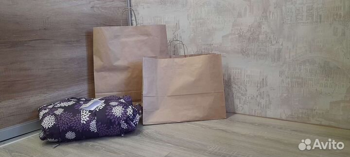 Крафт пакеты с крученными ручками