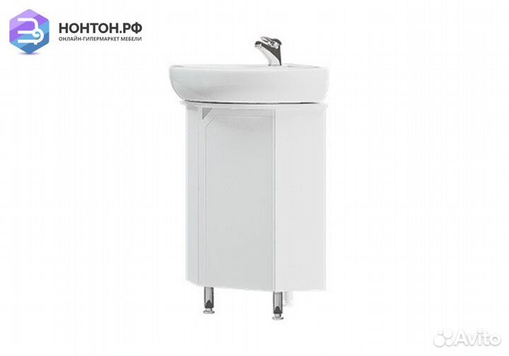 Тумба угловая с умывальником Сицилия 40 белая