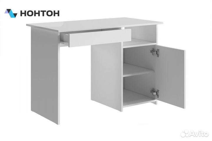 Письменный стол лик-5 сп-2 белый