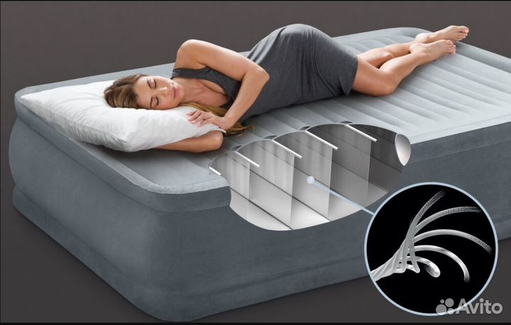 Intex 64412 Кровать надувная 99х191х46 см,220V