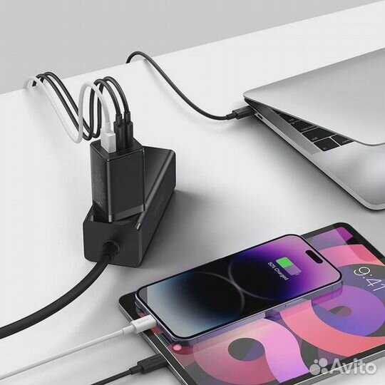 Зарядное устройство Baseus GaN5 Pro 65W, с кабелем