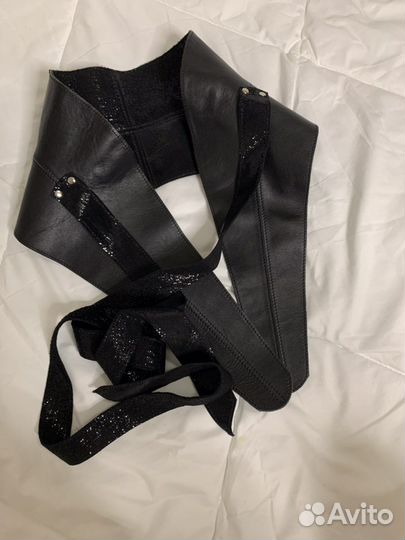 Кожаный пояс корсет