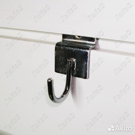 Крючок универсальный на экономпанель, хром