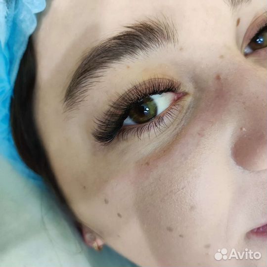 Наращивание ресниц. Коррекция, окрашивание бровей