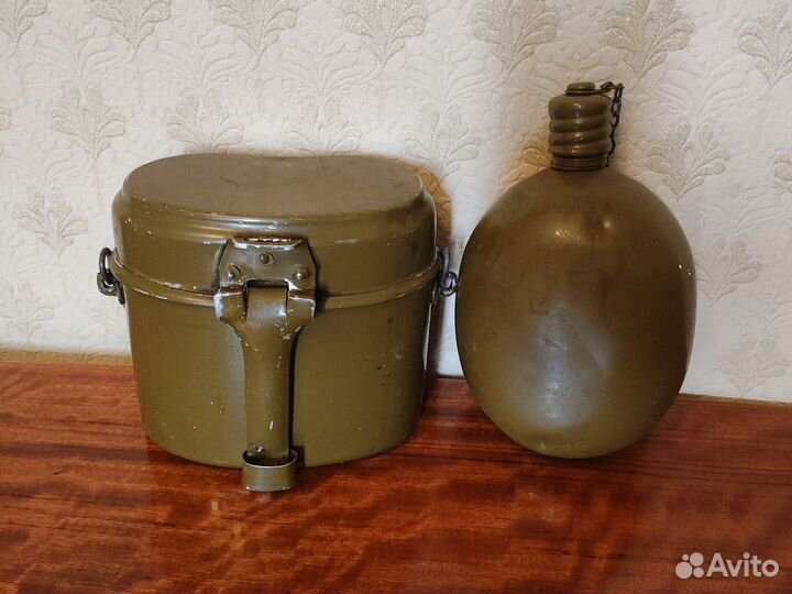 Котелок и фляжка армейские СССР