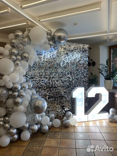 Фотозона из пайеток в аренду