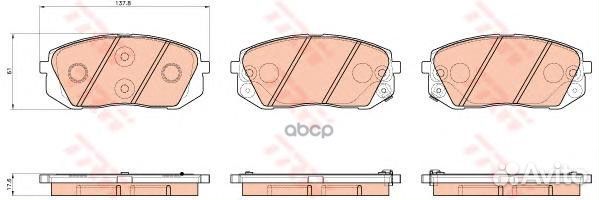 Колодки тормозные дисковые gdb3530 TRW