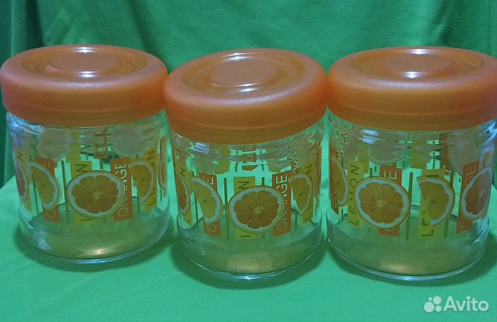 Набор банок для сыпучих продуктов 850 мл (3шт.)