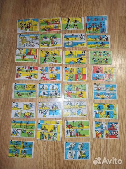 Вкладыши от жвачек 80 х