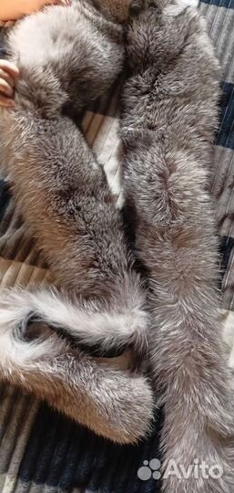 Меховой воротник чернобурка