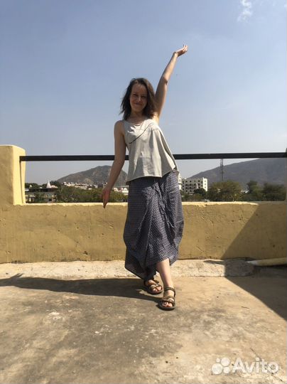 Юбка длинная (юбка-штаны, юбка-платье) из Индии