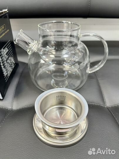 Чайник заварочный стеклянный с фильтром-пружинкой