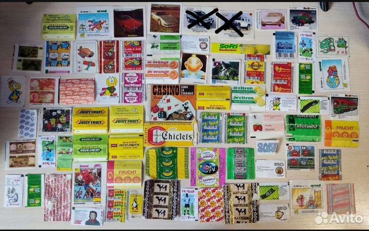 Вкладыши от жвачек, этикетки