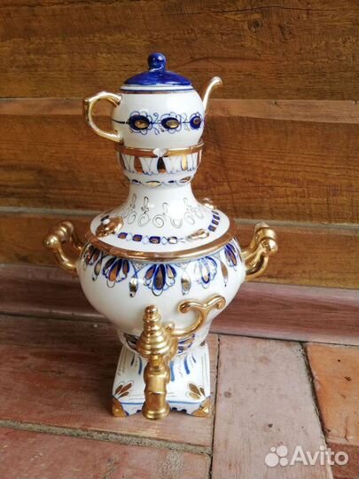 Самовар декоративный гжель