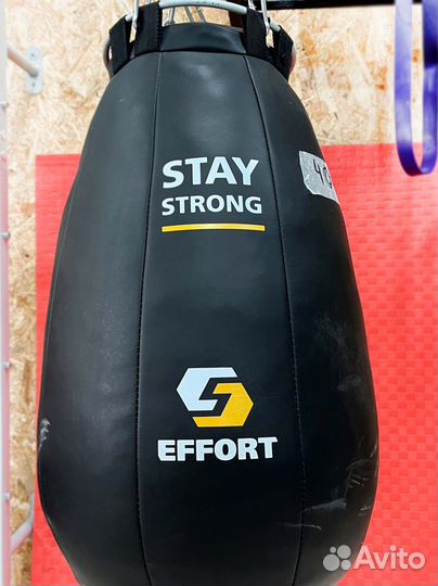 Груша боксерская E523, кожзам, 16 кг, черный