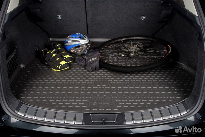 Коврик в багажник peugeot 107 2005, хб. (полиуретан) / Пежо