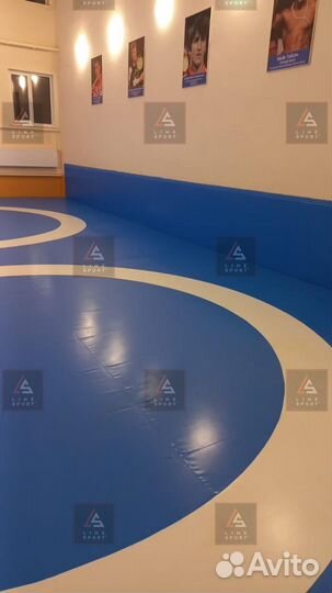 Борцовский ковер 4х4 двухцветный