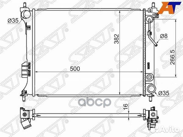 Радиатор Hyundai i20 08-14 / Kia Venga 10-17 HY